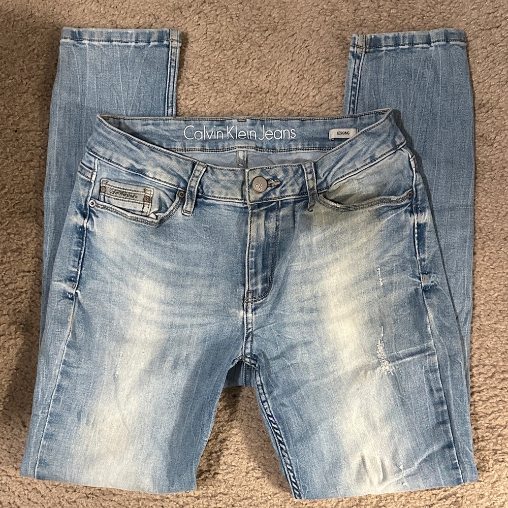 Calvin Klein Women's Light Denim Skinny Jeans